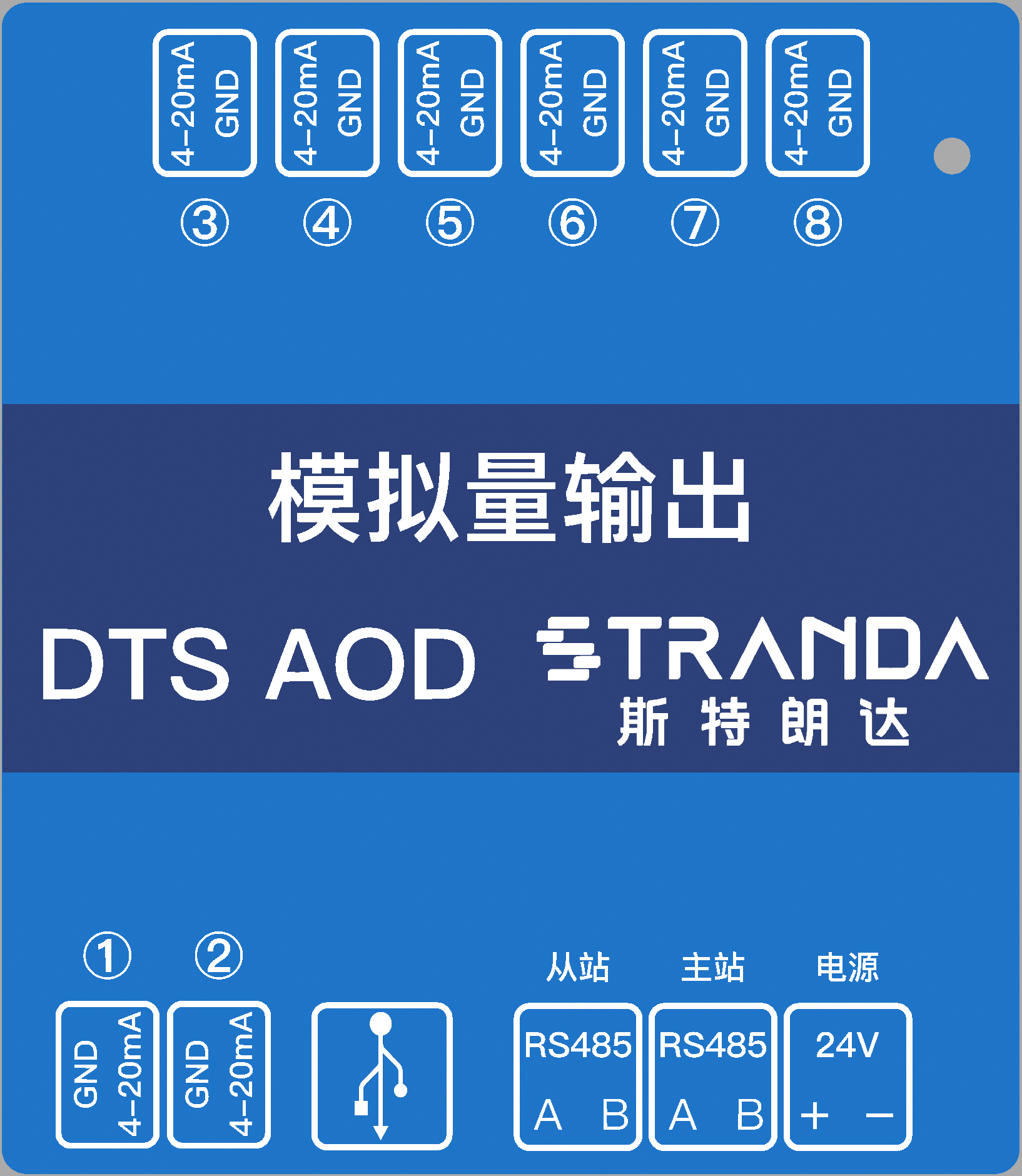 八通道4-20mA模拟量输出模块